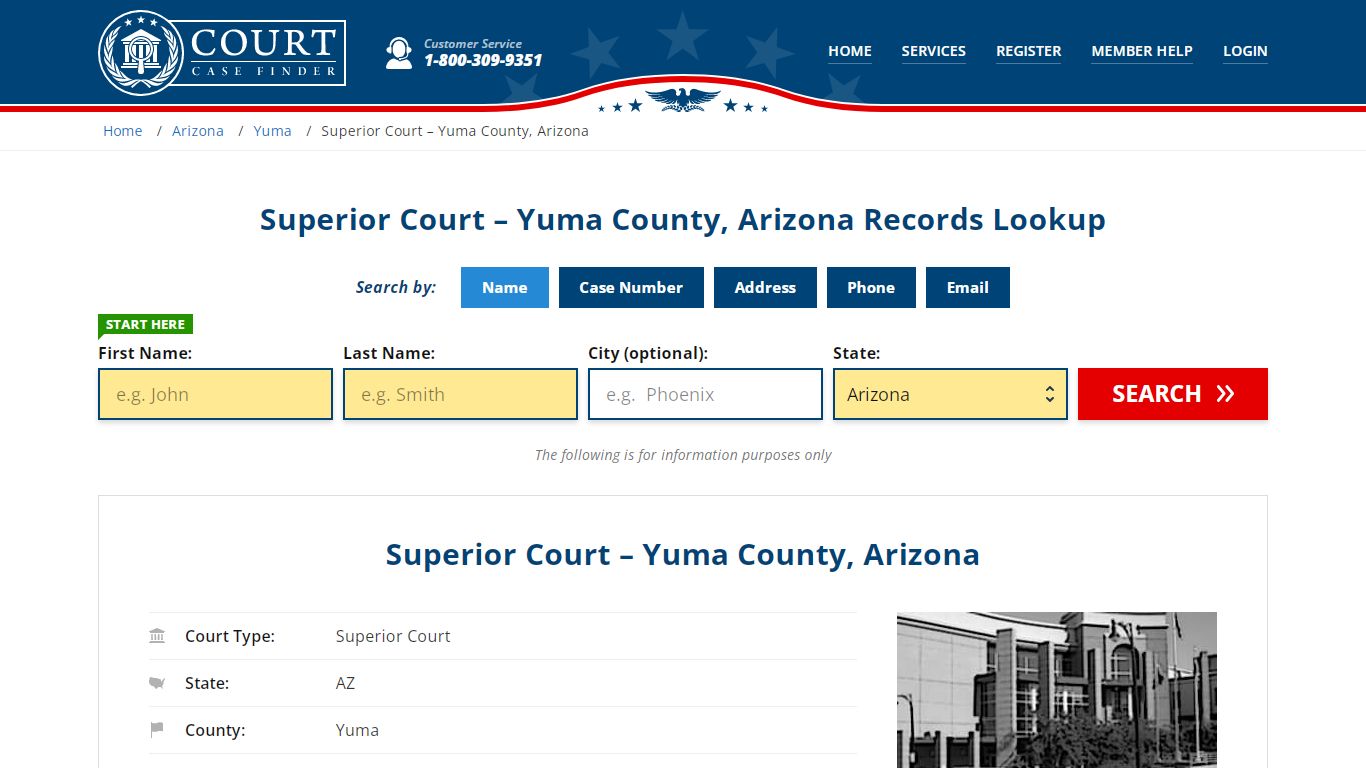 Superior Court – Yuma County, Arizona Records Lookup